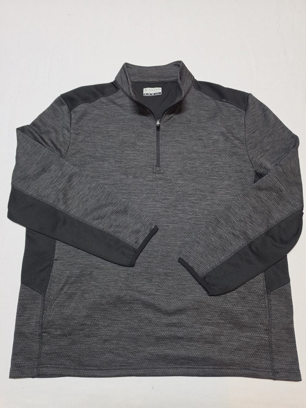 PGA TOUR Men’s XL Gray Black 1/4 Zip Golf Pullover Long Sleeve Performance Shirt